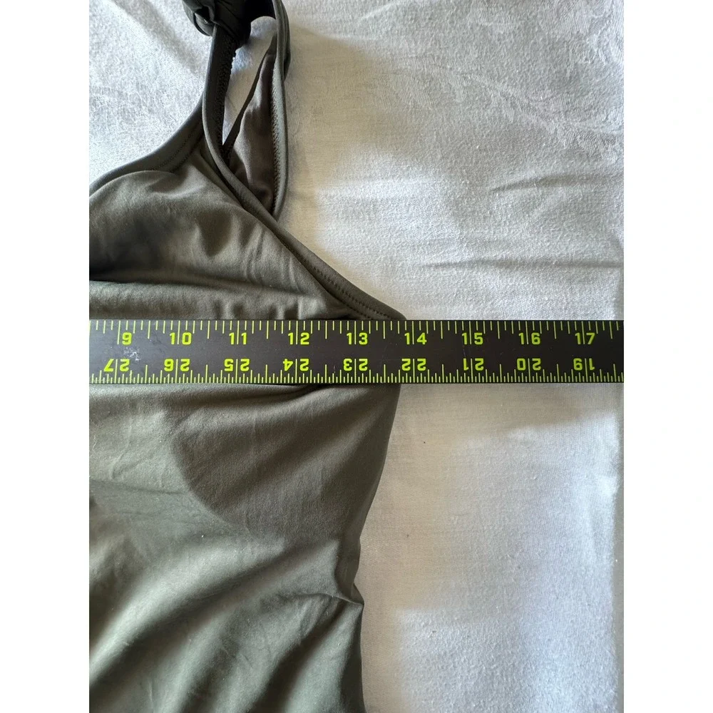 Michael By Michael‎ Kors Size Olive Green One Peice Swimsuit One Tied Shoulder
